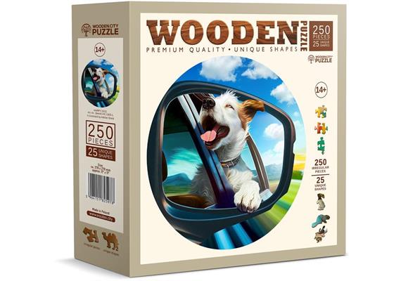 Wooden City - Puzzle Holz L Happy Dog 250 Teile