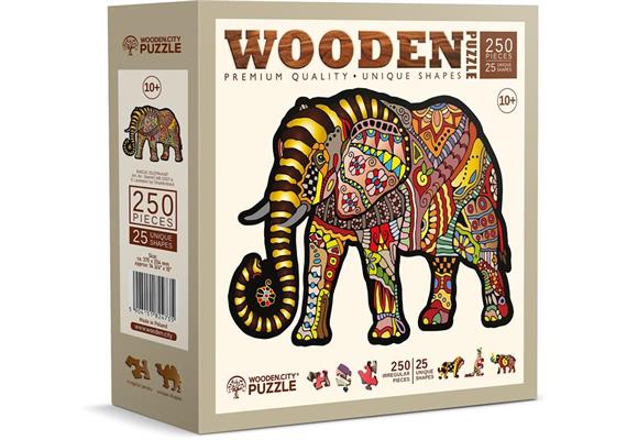 Wooden City - Puzzle Holz L Magic Elephant 250 Teile
