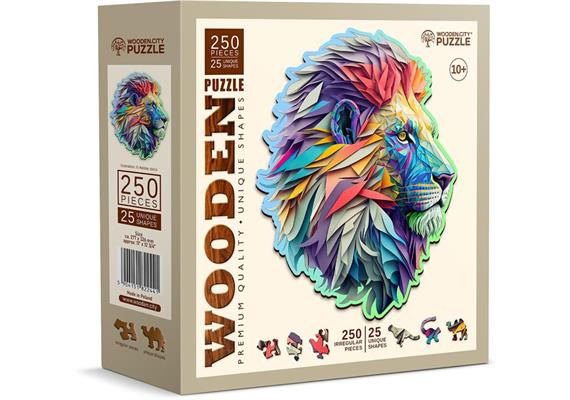 Wooden City - Puzzle Holz L Modern Lion 250 Teile