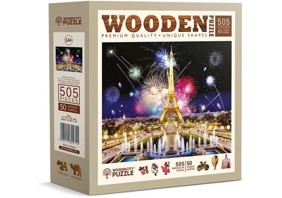 Wooden City - Puzzle Holz L Paris by night 505 Teile