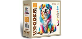 Wooden City Puzzle Holz L Rainbow Buddy Dog 250 Teile