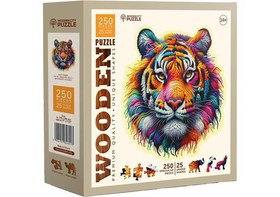 Wooden City Puzzle Holz L Soft Tiger 250 Teile
