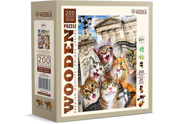 Wooden City - Puzzle Holz M Kittens in London 200 teile