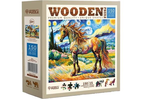 Wooden City Puzzle Holz M Modern Horse 150 Teile