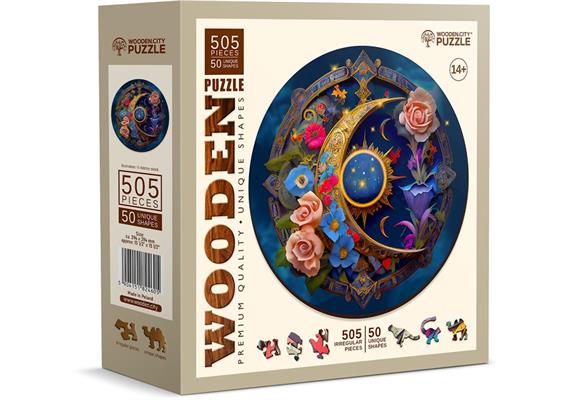 Wooden City - Puzzle Holz XL Flower Moon 505 Teile