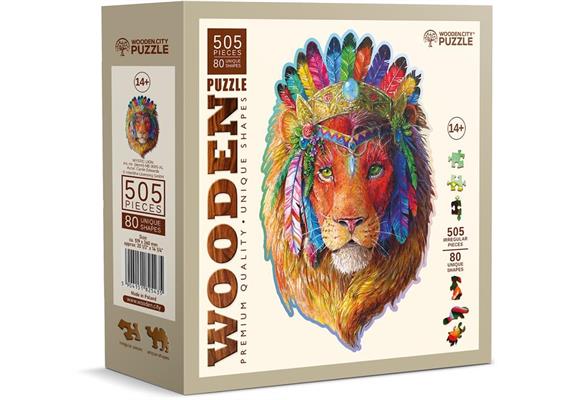 Wooden City - Puzzle Holz XL Mystic Lion 505 Teile