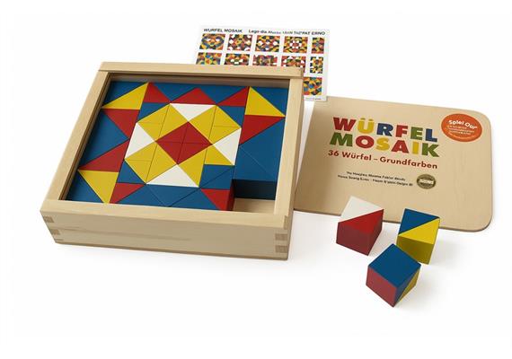 Würfelmosaik, 36 Würfel Grundfarben/Art. 521