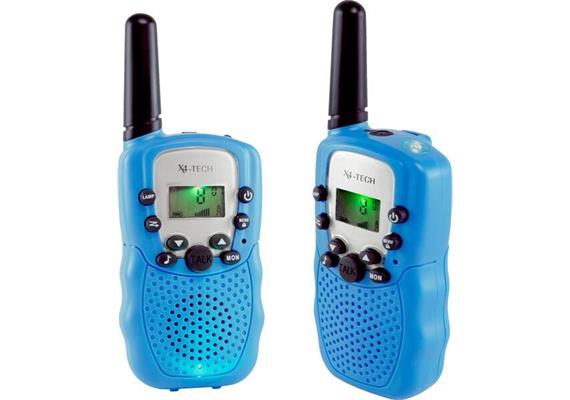 X4-TECH Walkie Talkie 2er Set blau