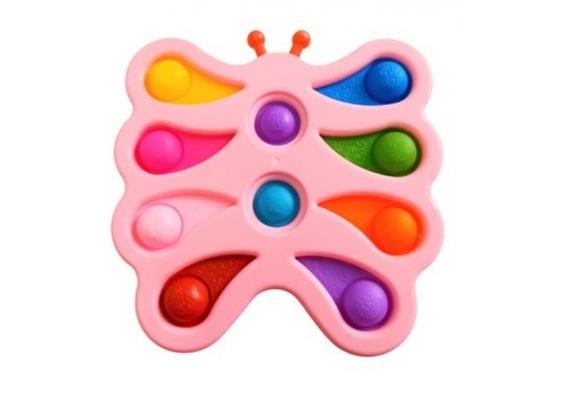 XL Fidget Pad Butterfly - 17 cm Pink