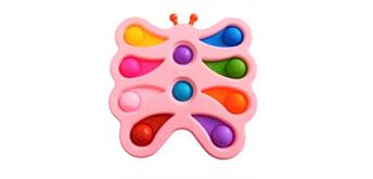 XL Fidget Pad Butterfly - 17 cm Pink