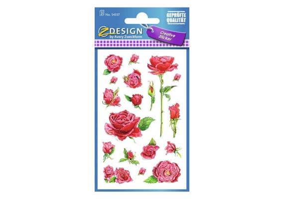 Z Design Creative Papier 54337 - Sticker Rosen permanent