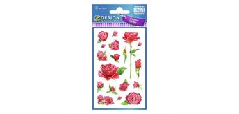 Z Design Creative Papier 54337 - Sticker Rosen permanent