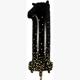 Zahlen-Folienballon 1 Sparkling Fizz Holograhic Schwarz & Gold 86 cm